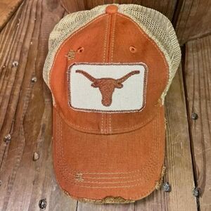 Headmost Orange Longhorn Distressed Women's Hat